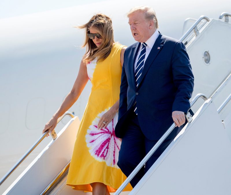 Melania Trump Yellow Dress August 24, 2019