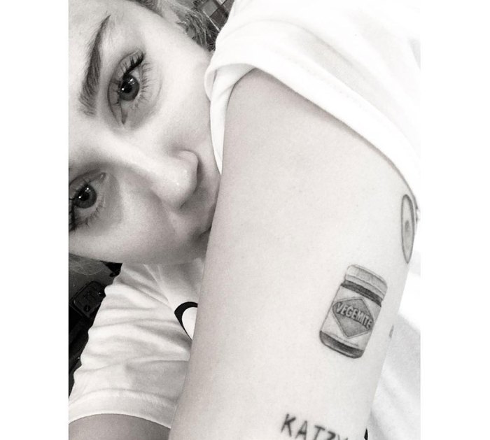 Miley Cyrus Vegemite Tattoo Instagram