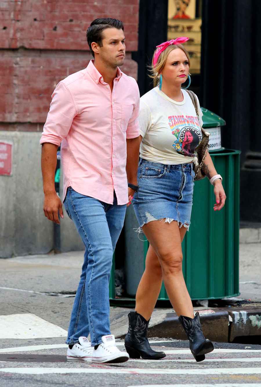 Miranda Lambert and Brendan McLoughlin Go For A Walk Wearing Pink
