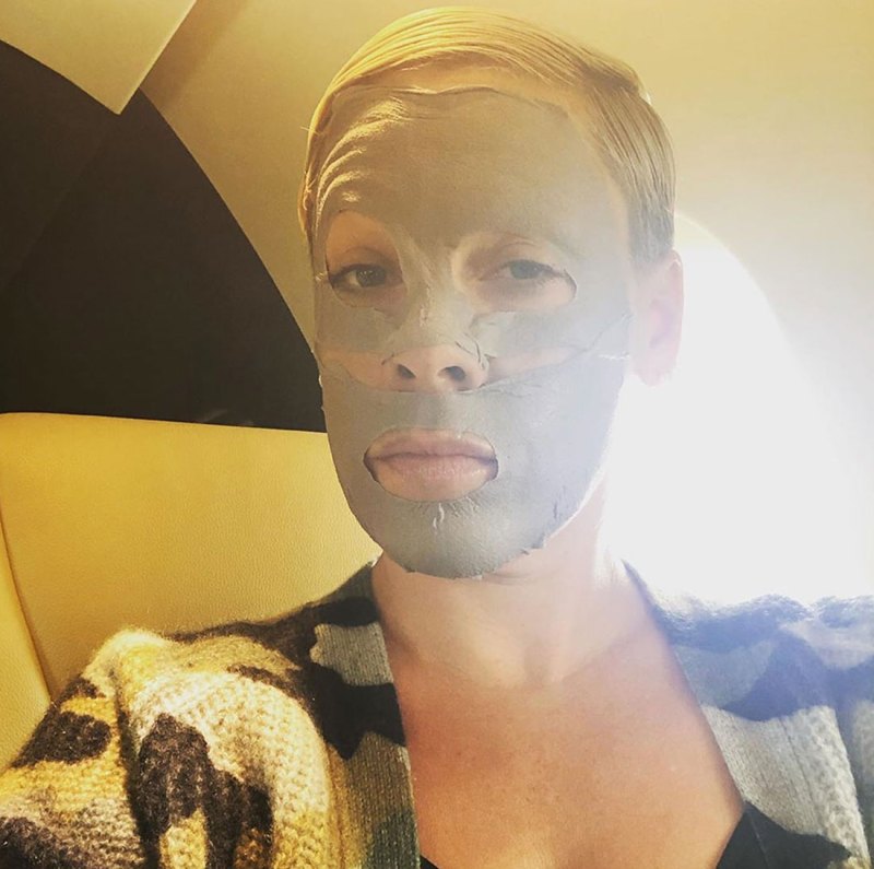 Pink Face Mask Selfie Instagram August 18, 2019