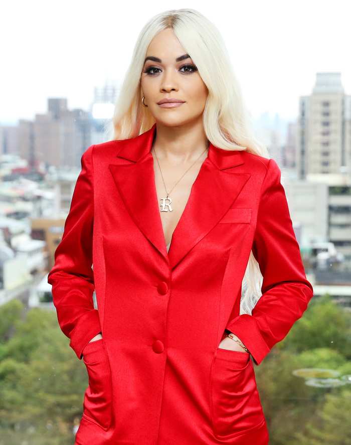 Rita Ora Red Suit March 16, 2019
