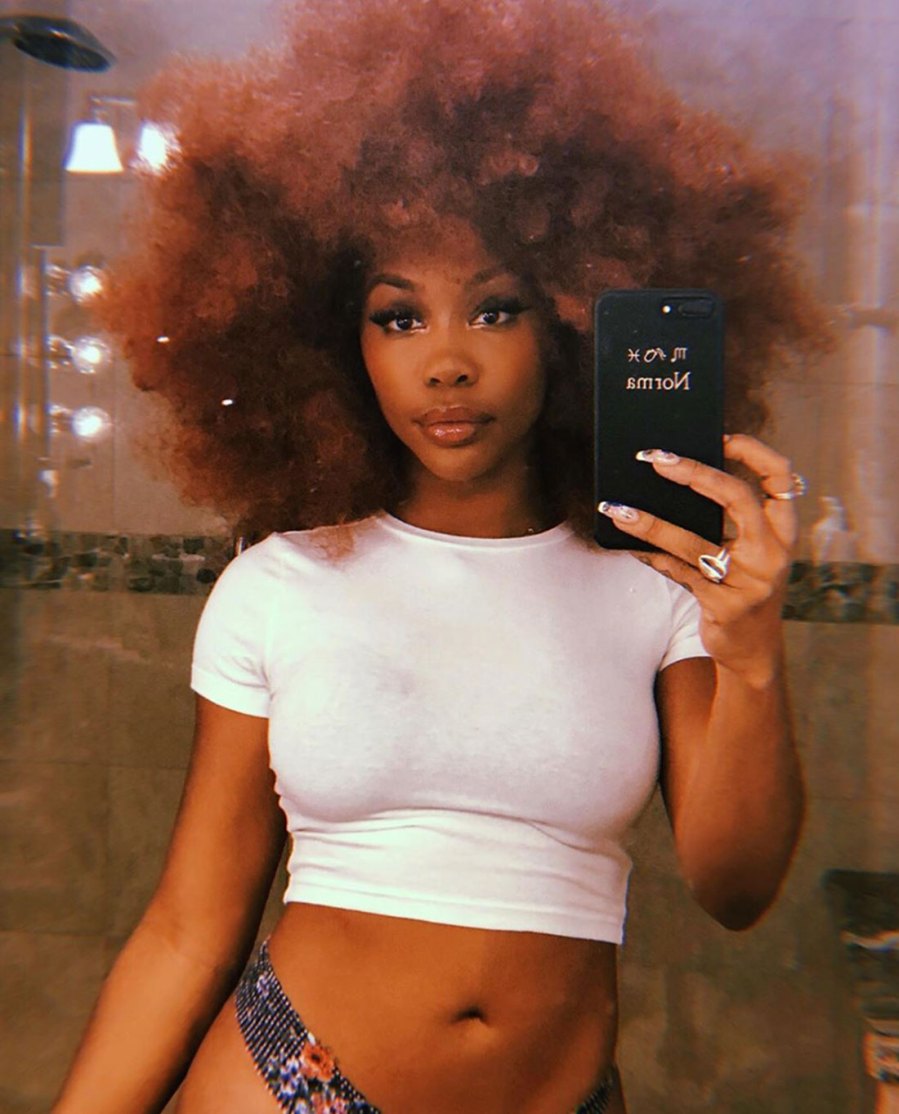 SZA Natural Curls Instagram August 6, 2019