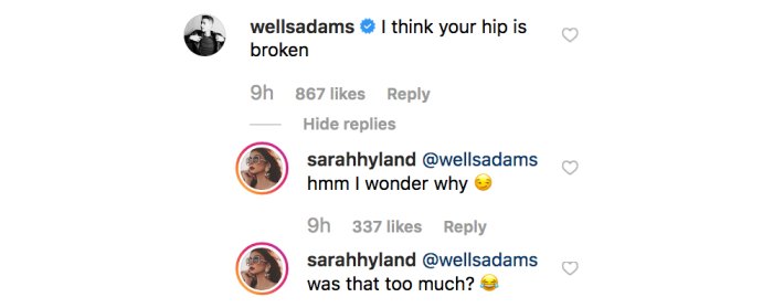 Sarah-Hyland-Makes-NSFW-Joke-About-Fiance-Wells-Adams-Breaking-Her-Hip