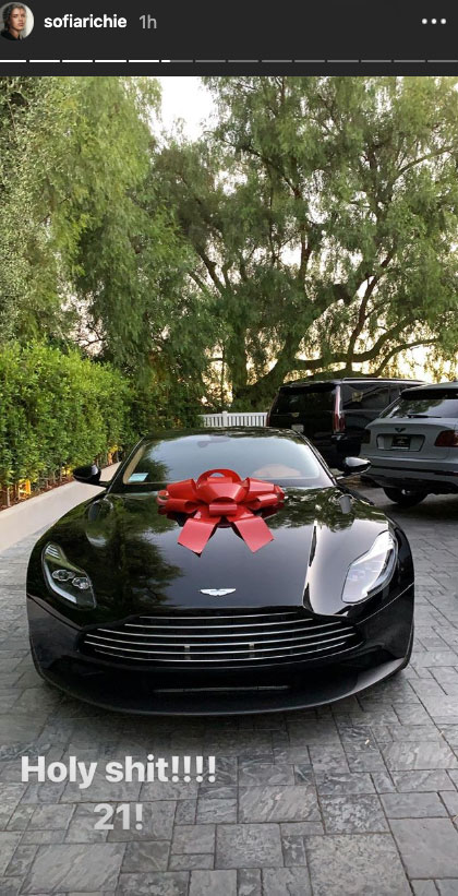 Scott Disick Gifts Girlfriend Sofia Richie a Lavish Aston Martin for Her 21st Birthday