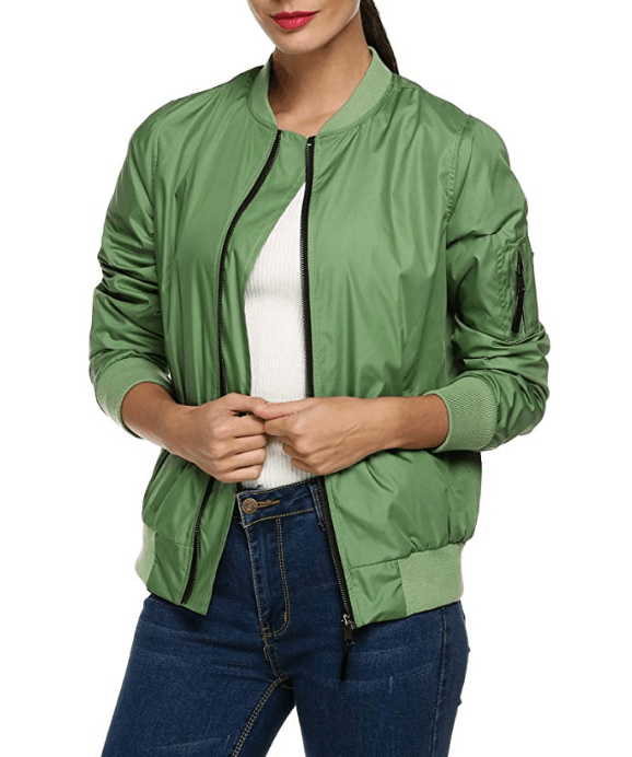 green bomber jacket