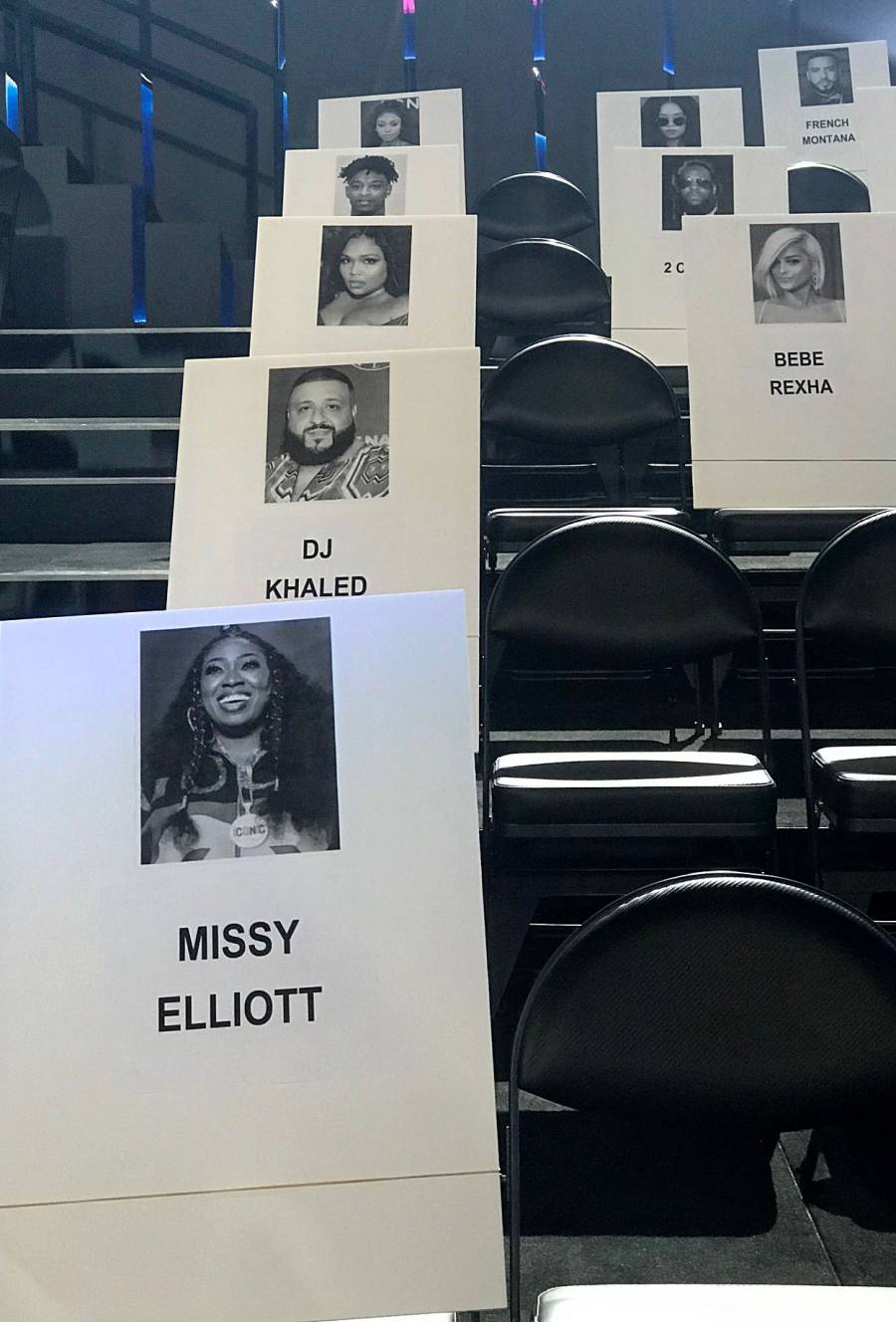 Missy Elliott and DJ Khaled Seating Cards 2019 MTV VMAs Seating