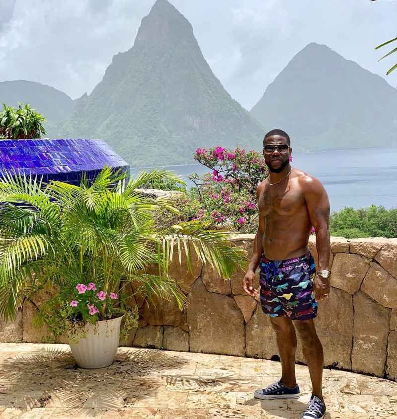Stars’ Family Vacations Kevin Hart Saint Lucia