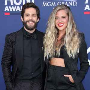 Thomas Rhett and Lauren Akins Morning Sickness Dressed in All Black 54th Annual ACM Awards