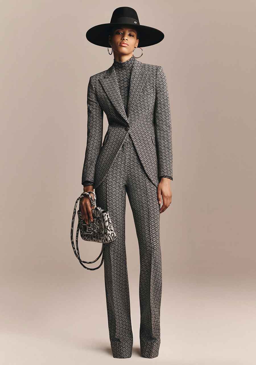 Zendaya x Tommy Hilfiger Collection - Zendaya Monogram Print Flared Blazer and Trousers