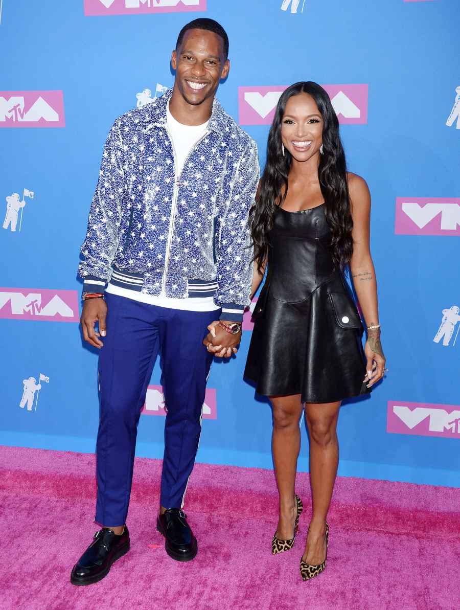 Victor Cruz and Karrueche Tran MTV VMA Couples Who Made Red Carpet Debut