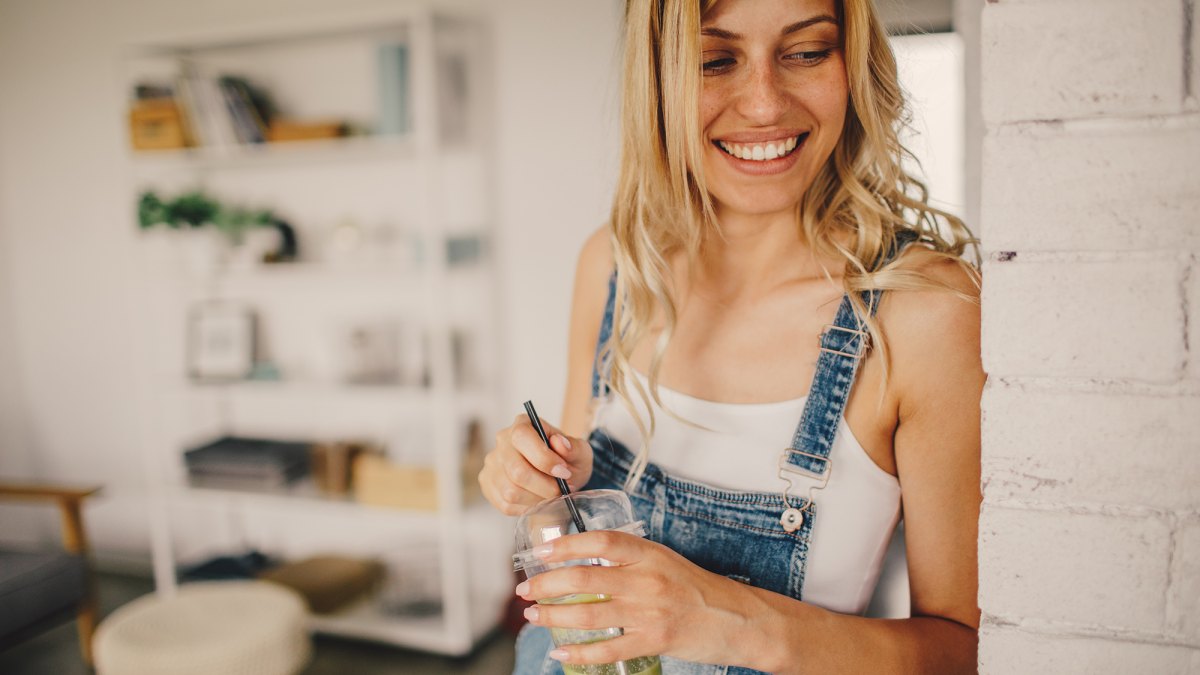 Woman Drinking Smoothie