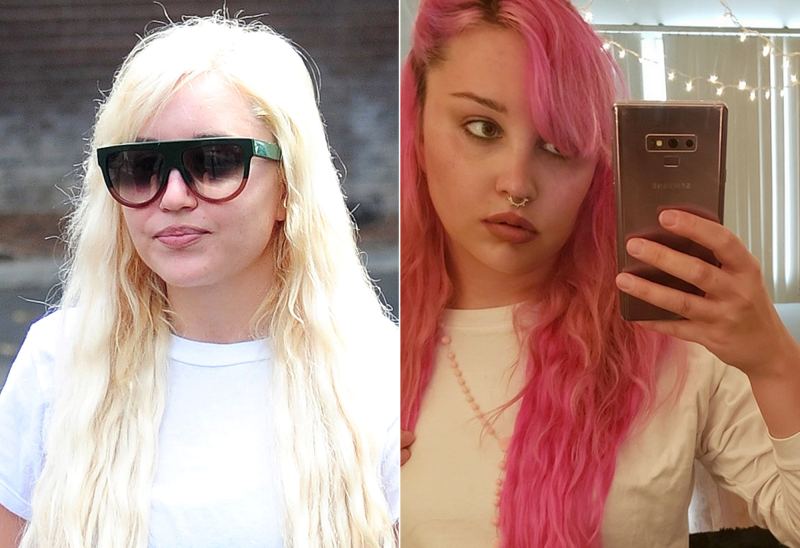 Amanda Bynes Hair Change Blonde to Pink