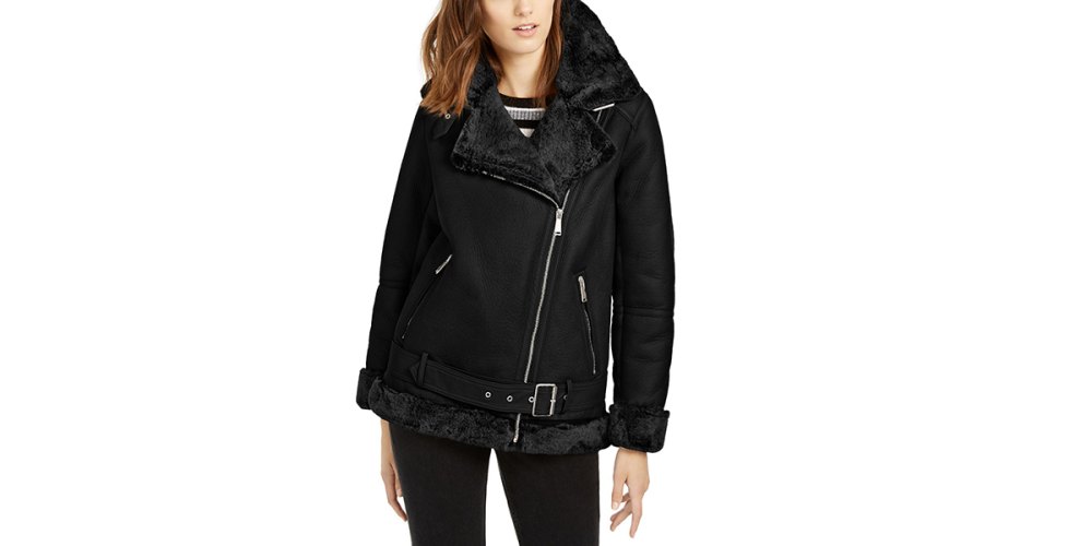 BCBG-Faux-Fur-Jacket-Black