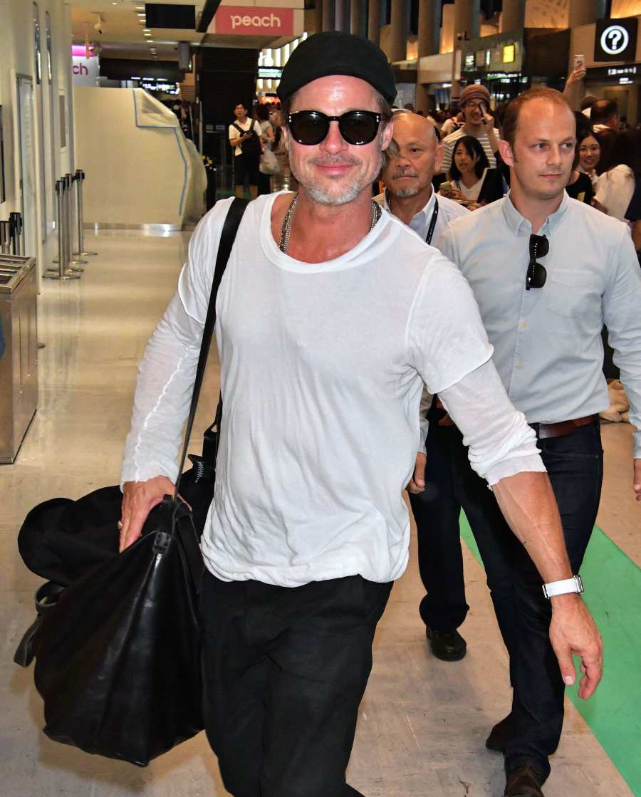 Brad Pitt Is All Smiles Arriving in Japan After Son Maddox's Comments About Their Tense Relationship