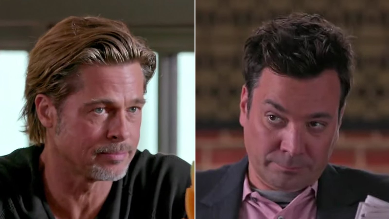 Brad Pitt and Jimmy Fallon Have a Gentleman’s Food Fight on ‘Tonight Show’