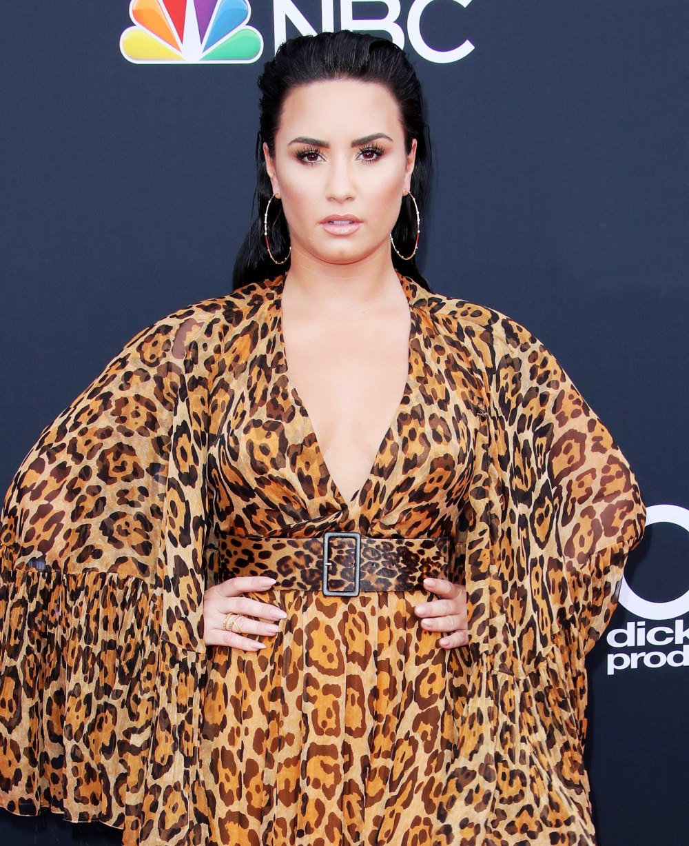Demi Lovato Animal-Print Dress May 20, 2018