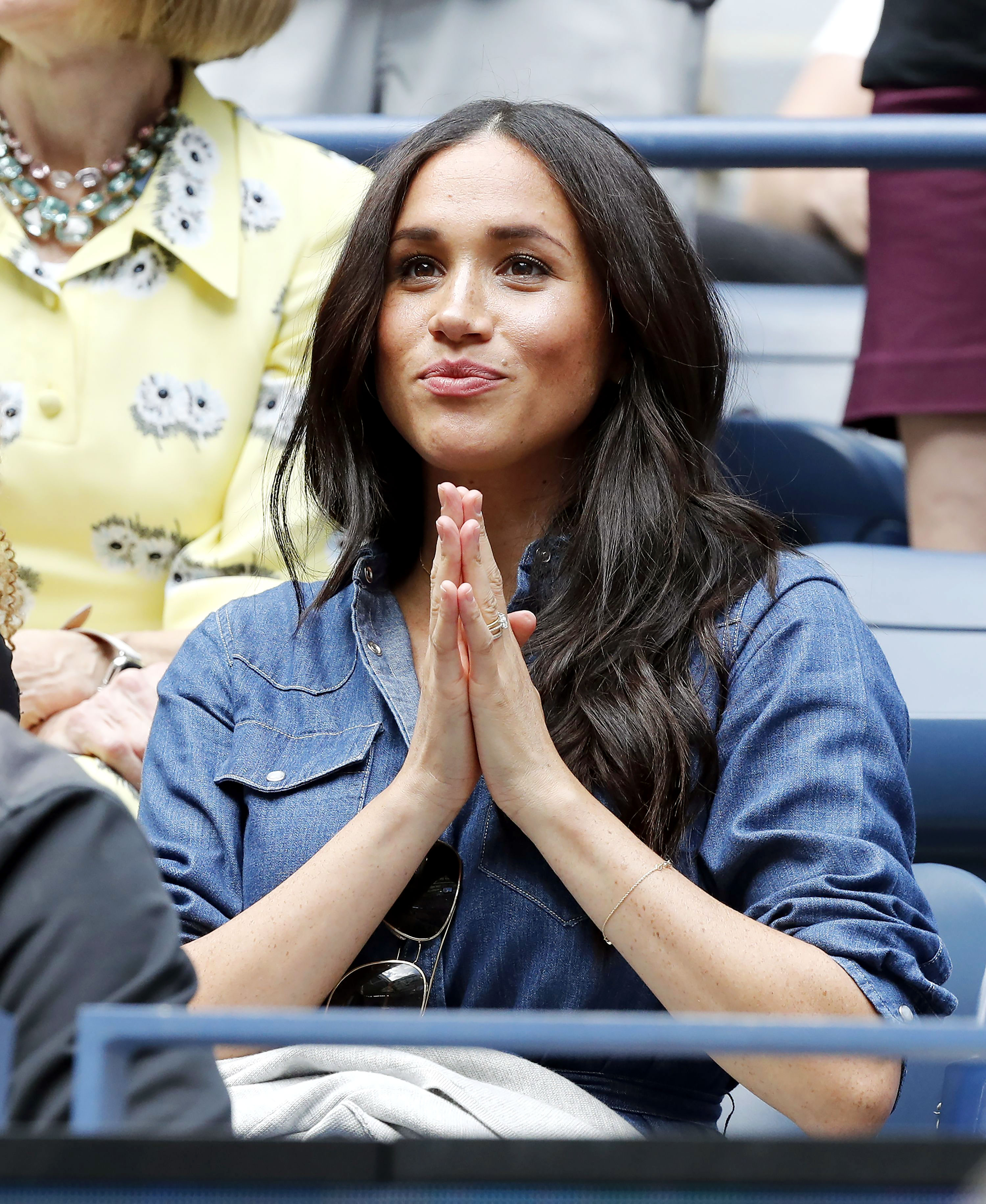 Duchess Meghan Cheers on Serena Williams at US Open: Photos
