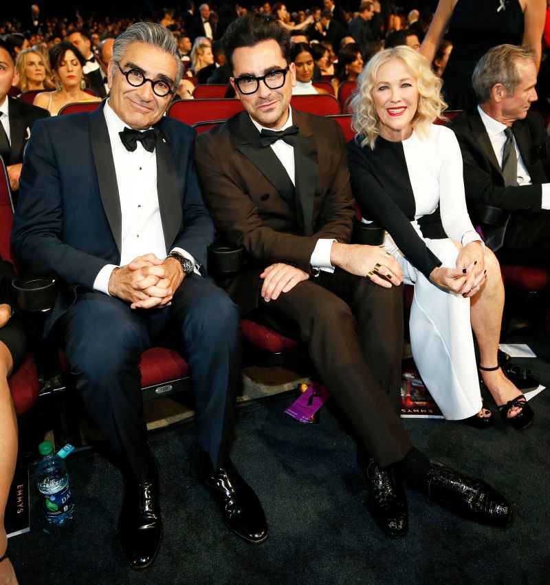 Eugene Levy Daniel Levy and Catherine O'Hara Inside Emmys 2019