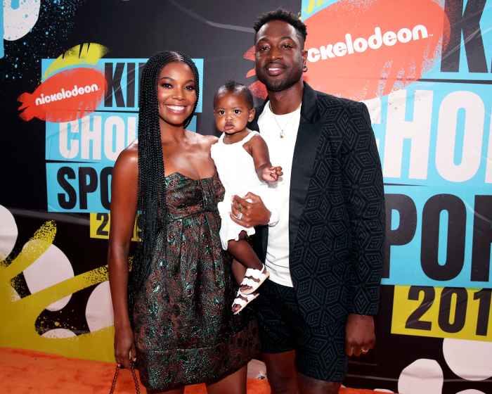 Gabrielle Union and Dwyane Wade with Daughter Kaavia