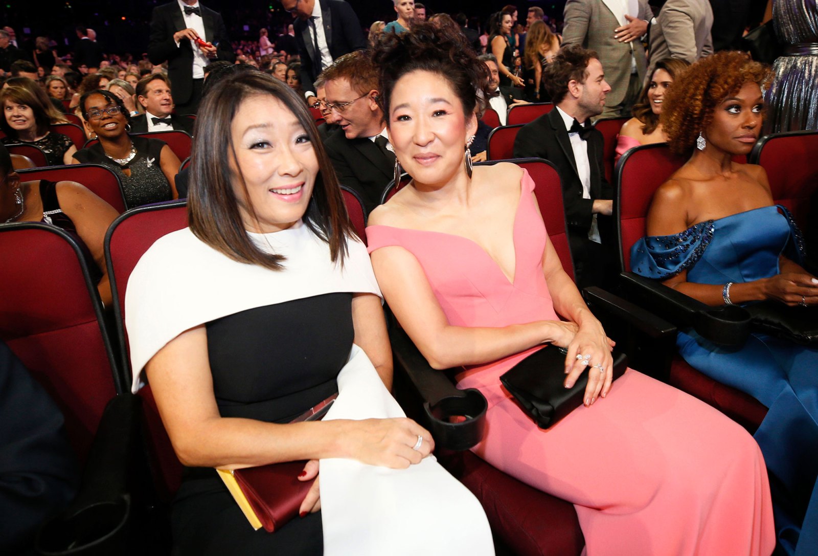 Grace Oh and Sandra Oh Family Gallery Emmys 2019