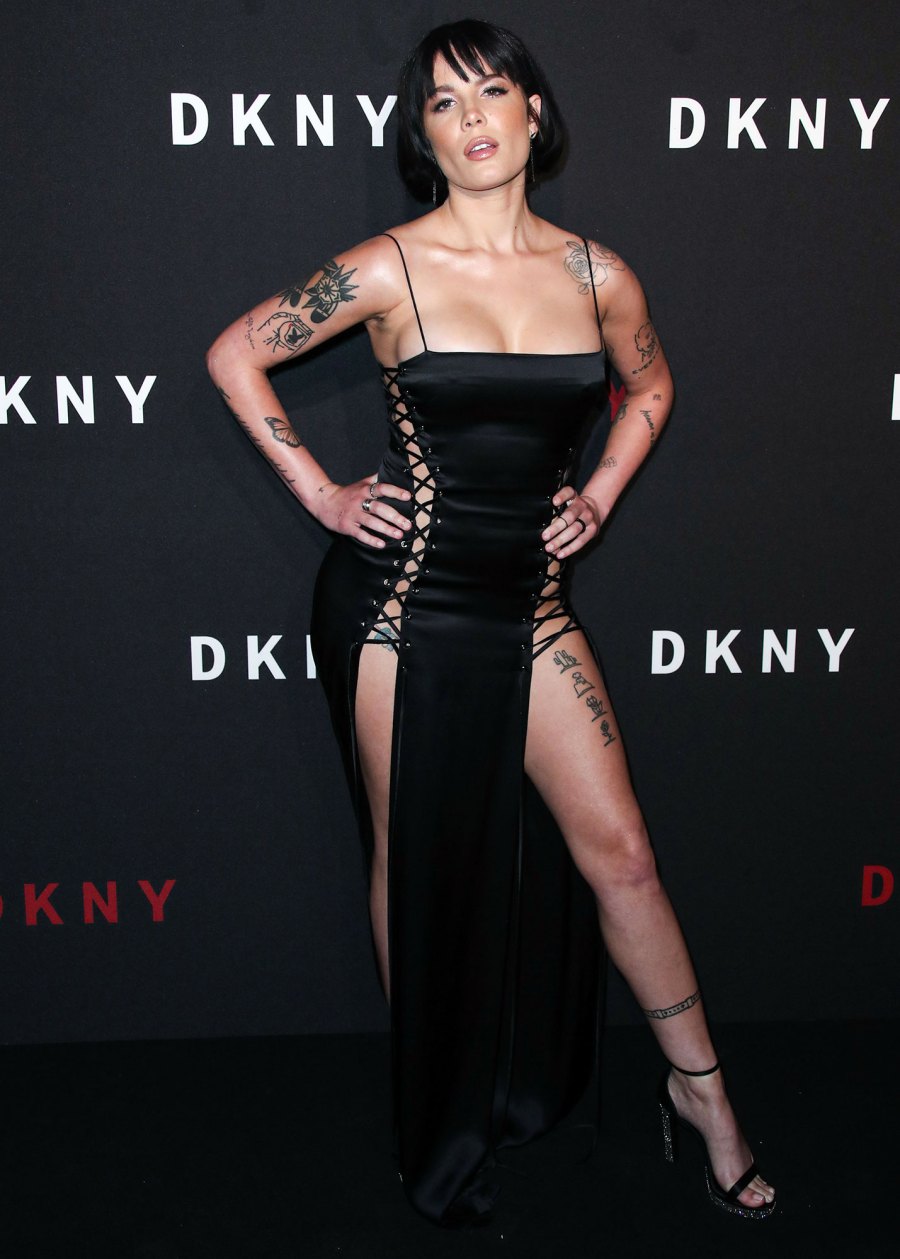 Halsey Shows Off Her Legs