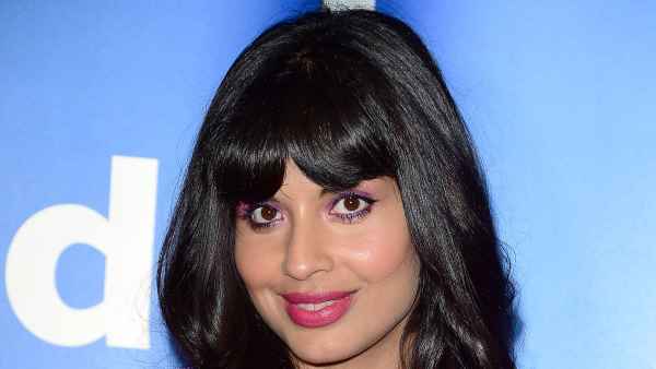 Jameela Jamil Wearing Purple jacket