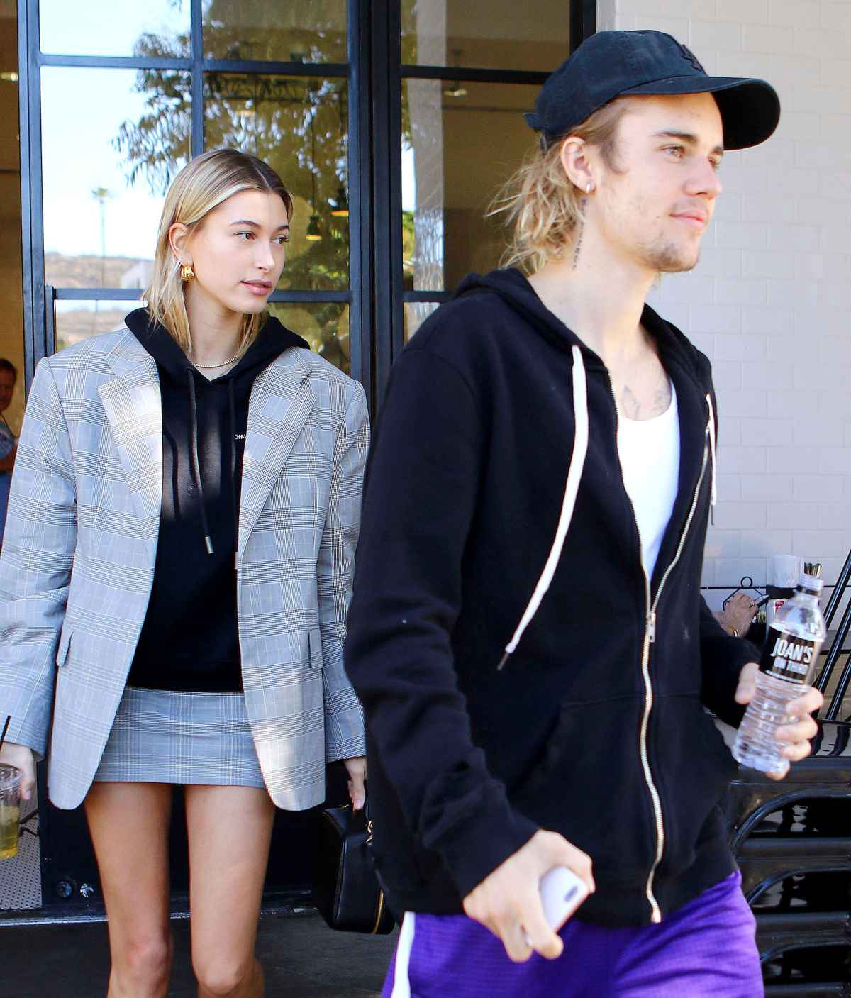 Hailey Baldwin With Justin Bieber at Joan's on Third October 23