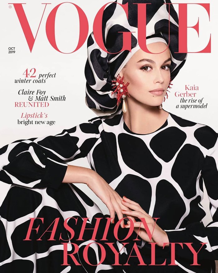 Kaia Gerber British Vogue Cover October 2019