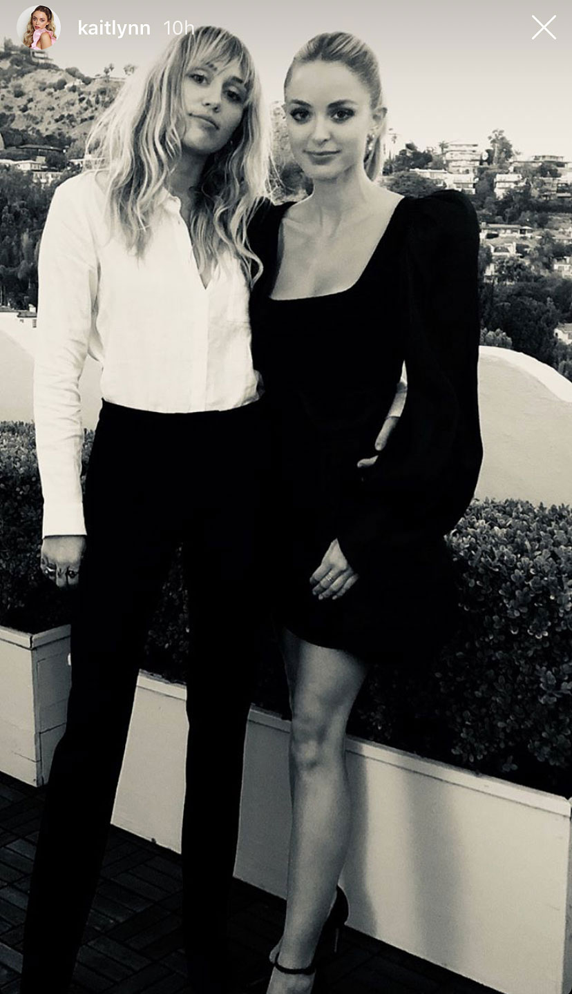 Kaitlynn Carter Birthday and Miley Cyrus Instagram Black and White