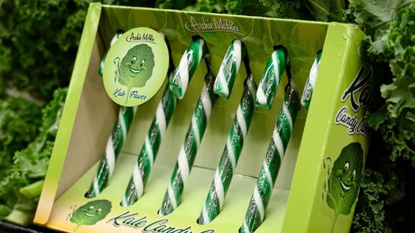 Kale Candy Canes Product Photo On Shelf