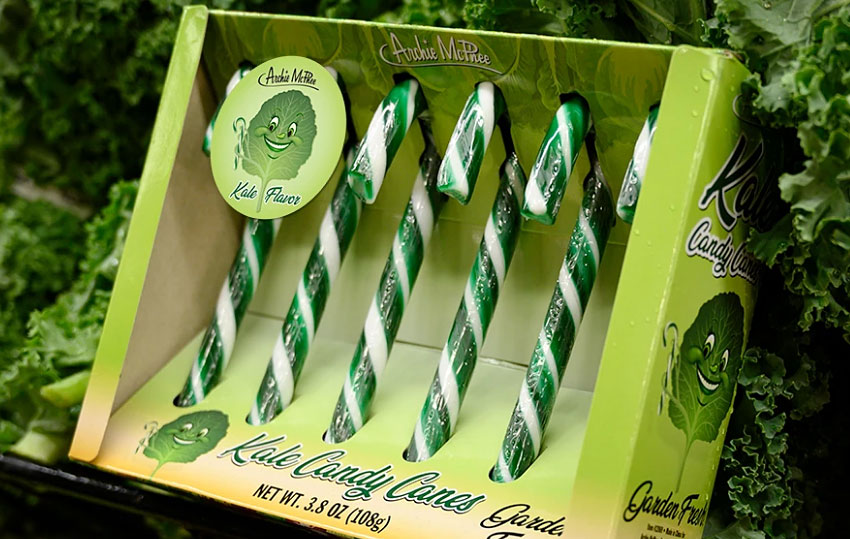 Kale Candy Canes Product Photo On Shelf