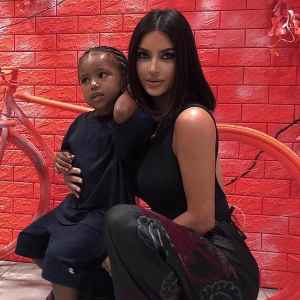 Kim Kardashian With Son Saint