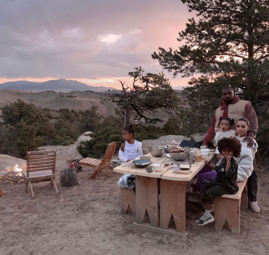 Kim Kardashian and Kanye West Enjoy Cookout With Their Kids During Wyoming Trip
