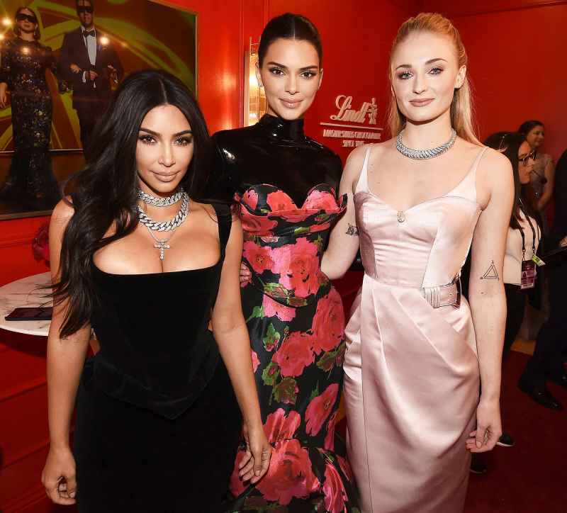 Kim Kardashian Kendall Jenner and Sophie Turner Inside Emmys 2019