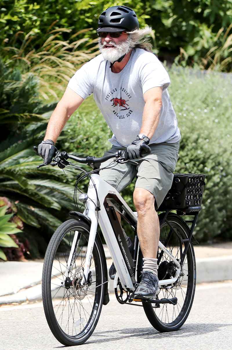 Kurt Russell Nearly Unrecognizable LA Bike Ride
