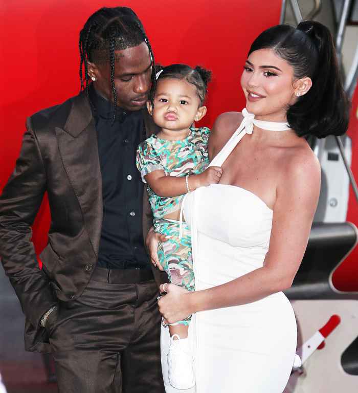 Travis Scott Kylie Jenner and Stormi at the Look Mom I Can Fly Premiere Answer Questions on The Ellen DeGeneres Show