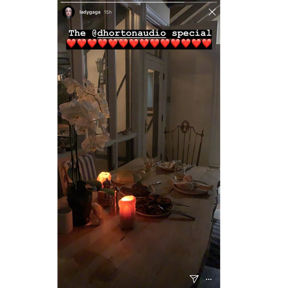 Lady Gaga Shows Dinner Cooked By Dan Horton