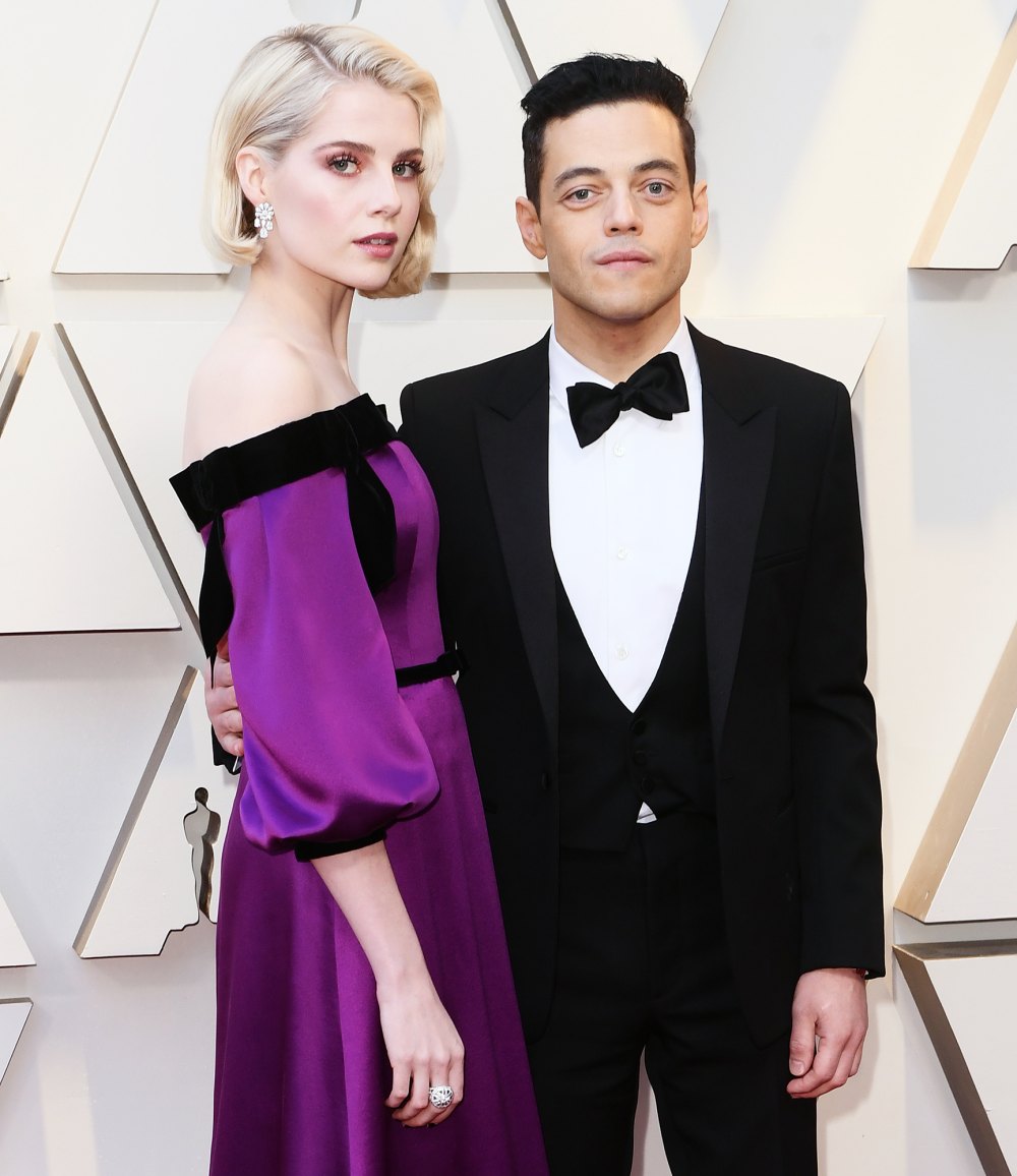 Lucy Boynton and Rami Malek at Oscars 2019
