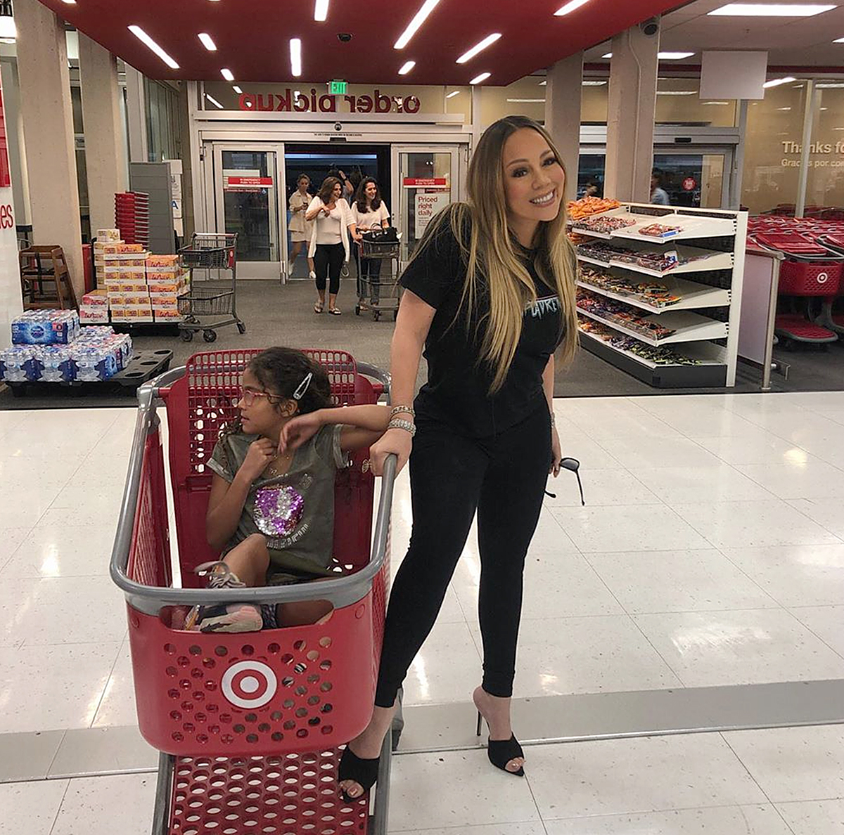 Mariah Carey And Daughter Monroe Shop At Target