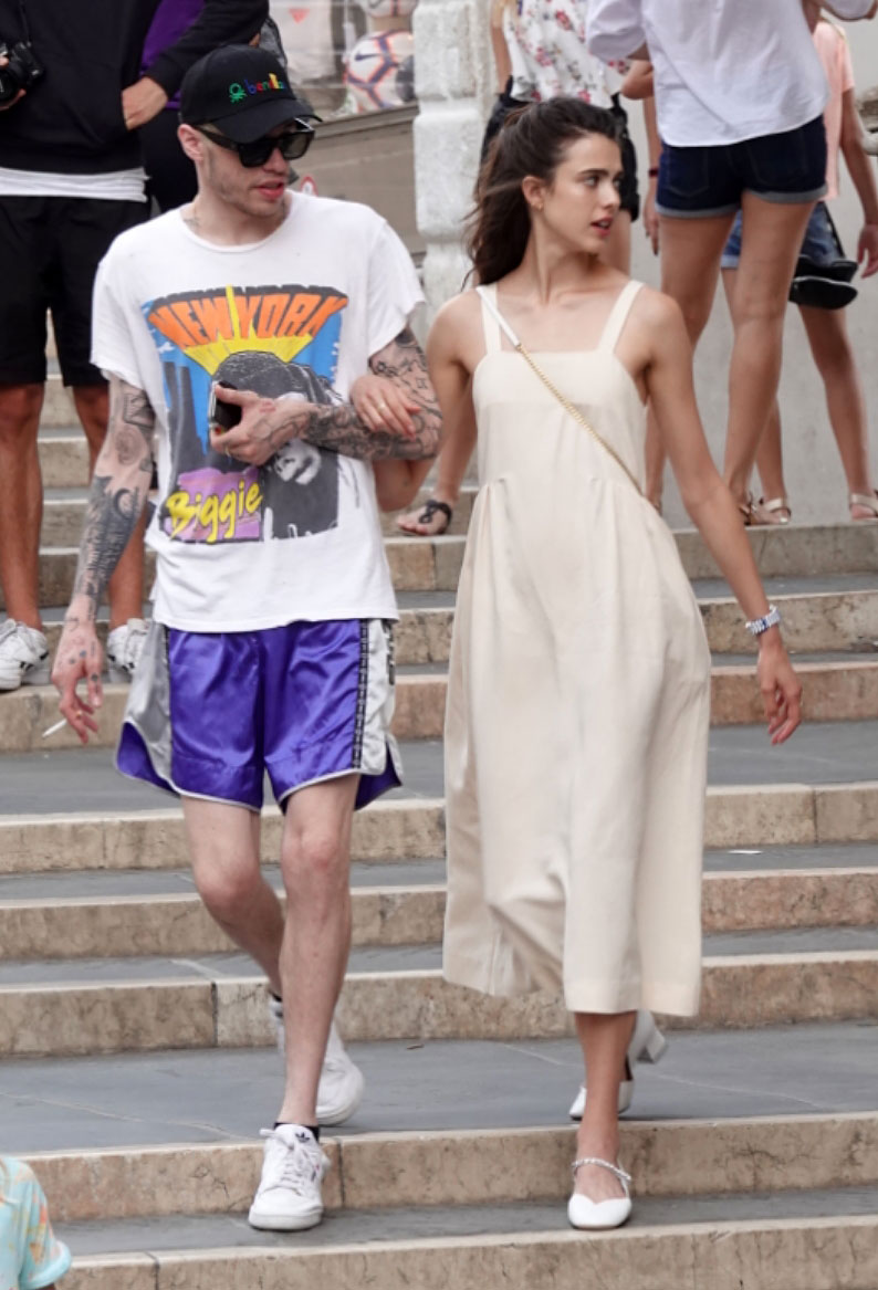 Pete Davidson and Margaret Qualley Link Arms During Stroll Around Venice