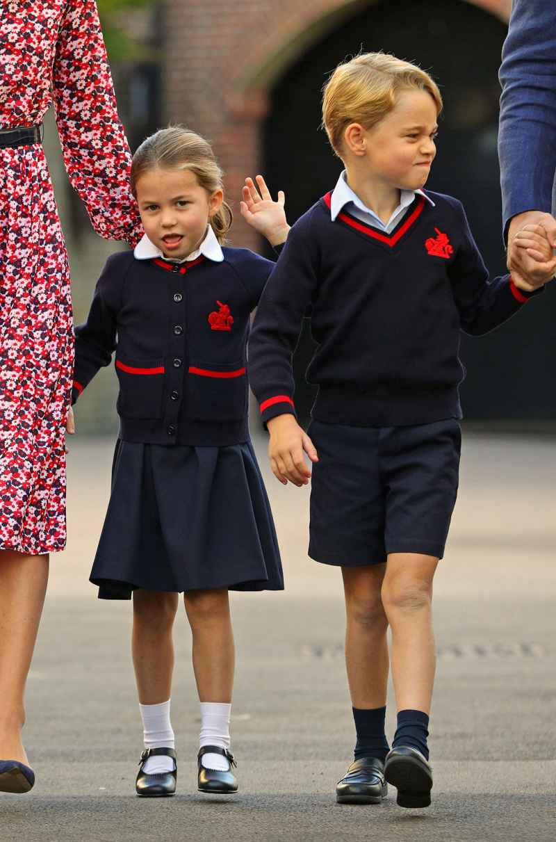 Prince-George-Grumpiest-Faces With Princess Charlotte First Day of School