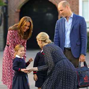 Princess Charlotte First Day of School With Prince George, Catherine Duchess of Cambridge, Prince William