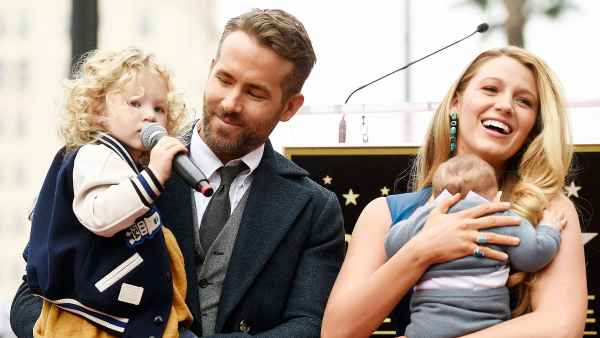 Ryan Reynolds and Blake Lively with their Two Chidlren at Hollywood Star Ceremony My Asshole Kids Don't Let Me Sleep