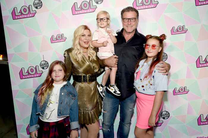 Tori-Spelling-with-family-LOL-surprise-event
