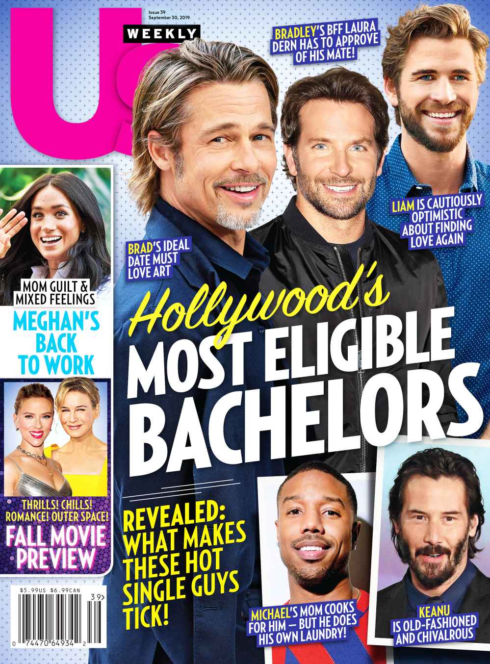 Us Weekly Cover Issue 3919 Hollywoods Most Eligible Bachelors