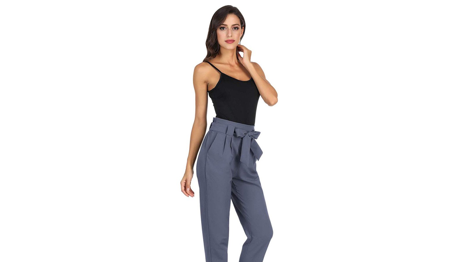 GRACE KARIN Cropped Paper Bag Waist Pants