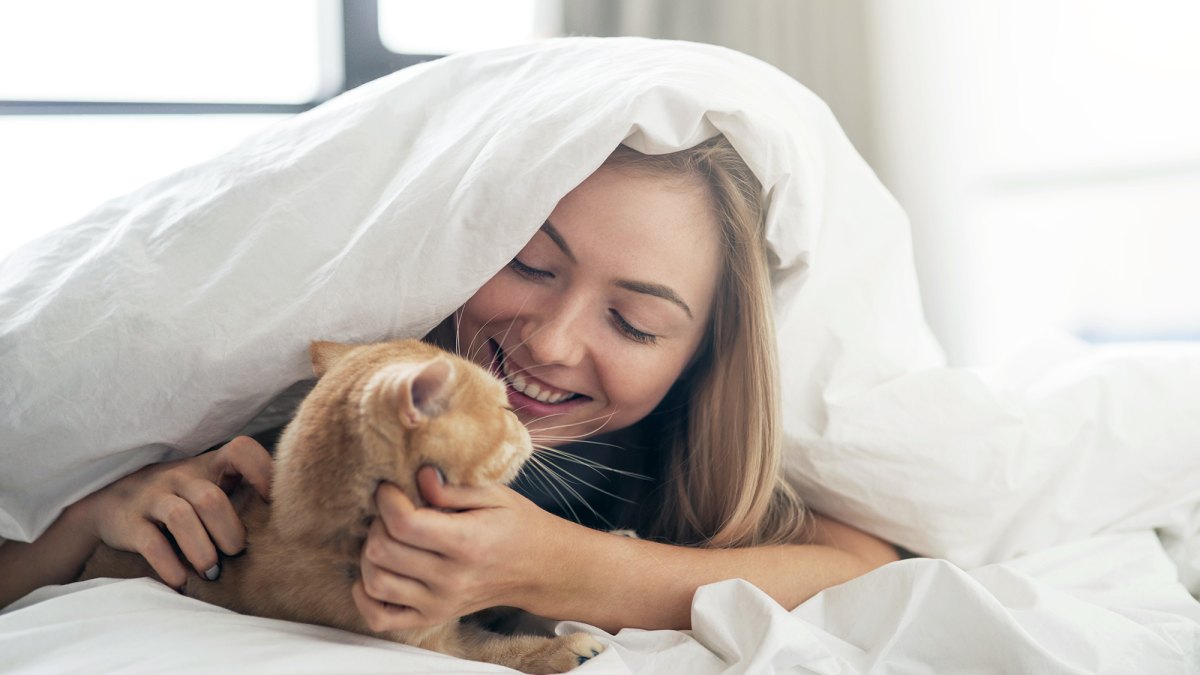 woman under blanket
