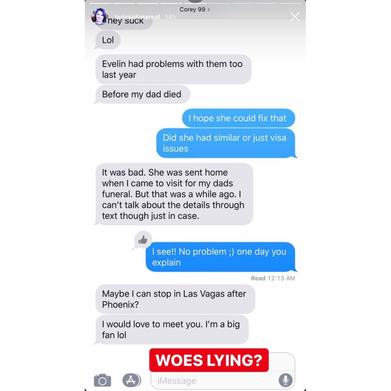 90 Day Fiances Larissa Exposes Alleged Texts and Claims Corey Begged for a Kiss as He Gushes Over Evelin