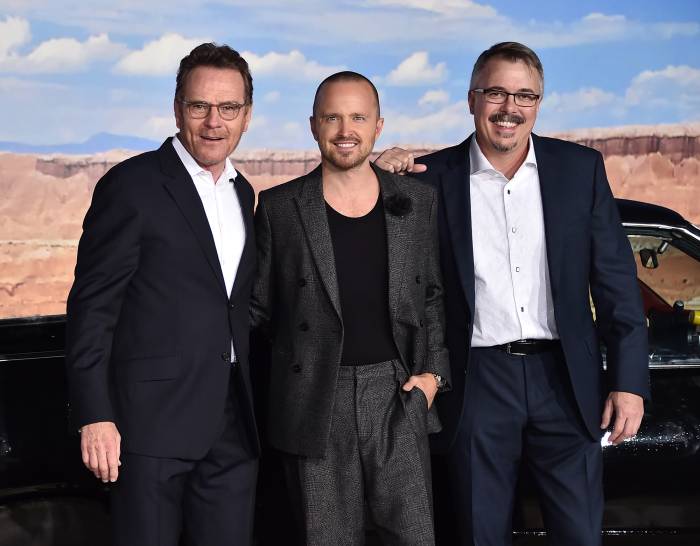 Bryan Cranston, Aaron Paul and Vince Gilligan 'El Camino: A Breaking Bad Movie' film premiere