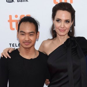 Angelina Jolie With Son Maddox